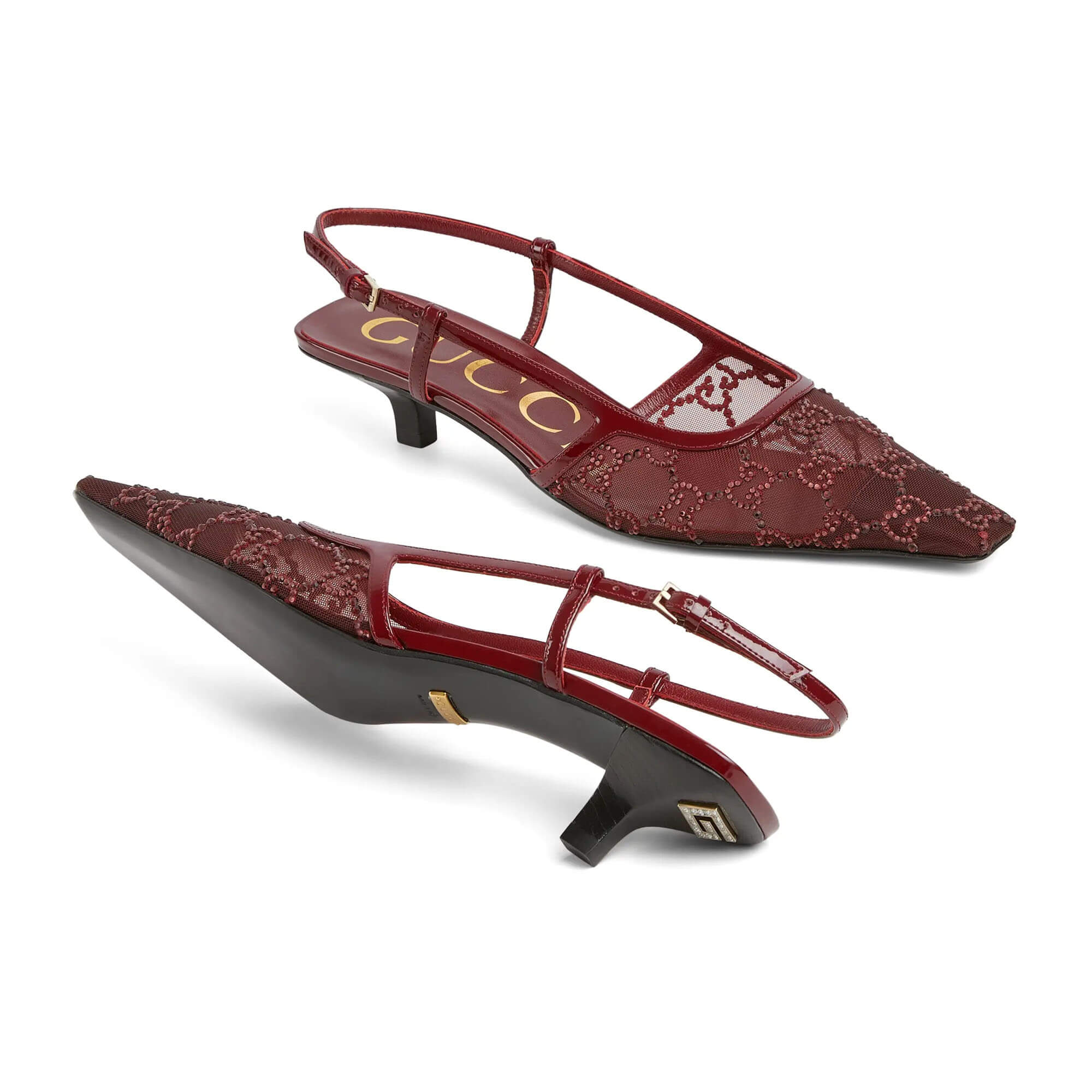 Gucci Women's GG Crystal Slingback Pump