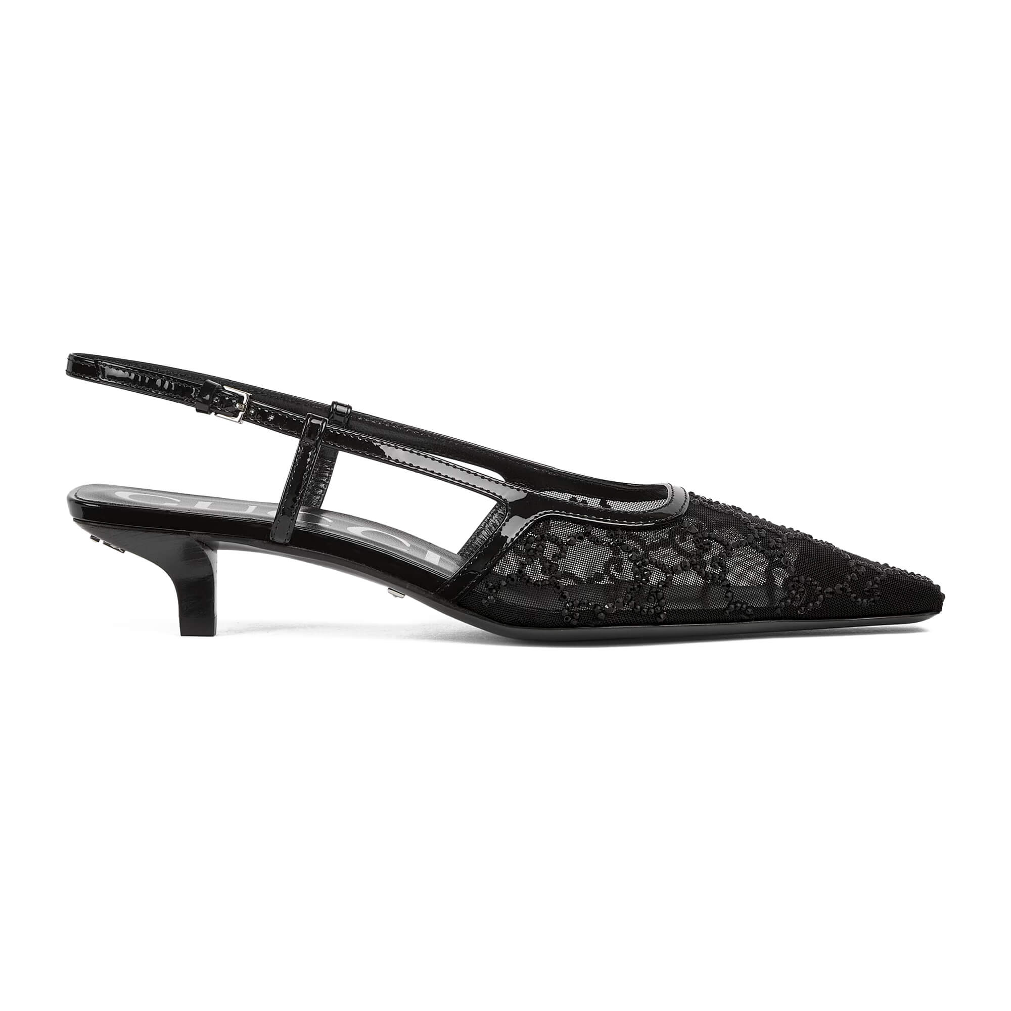 Gucci Women's GG Crystal Slingback Pump