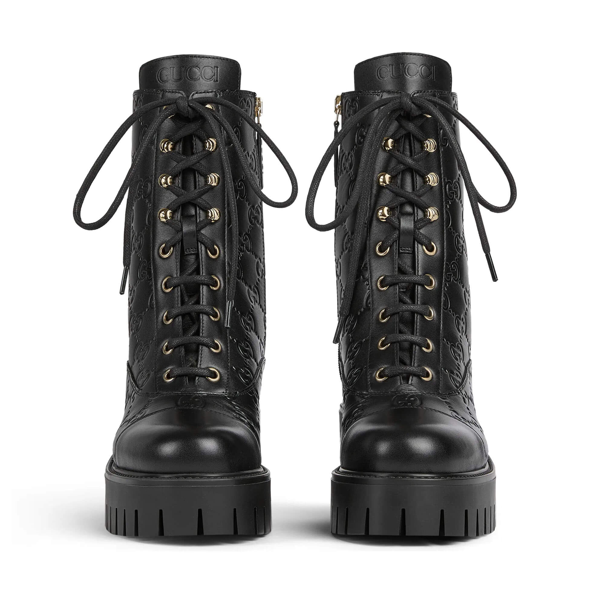 Gucci Women's Lace-up Ankle Boot With GG