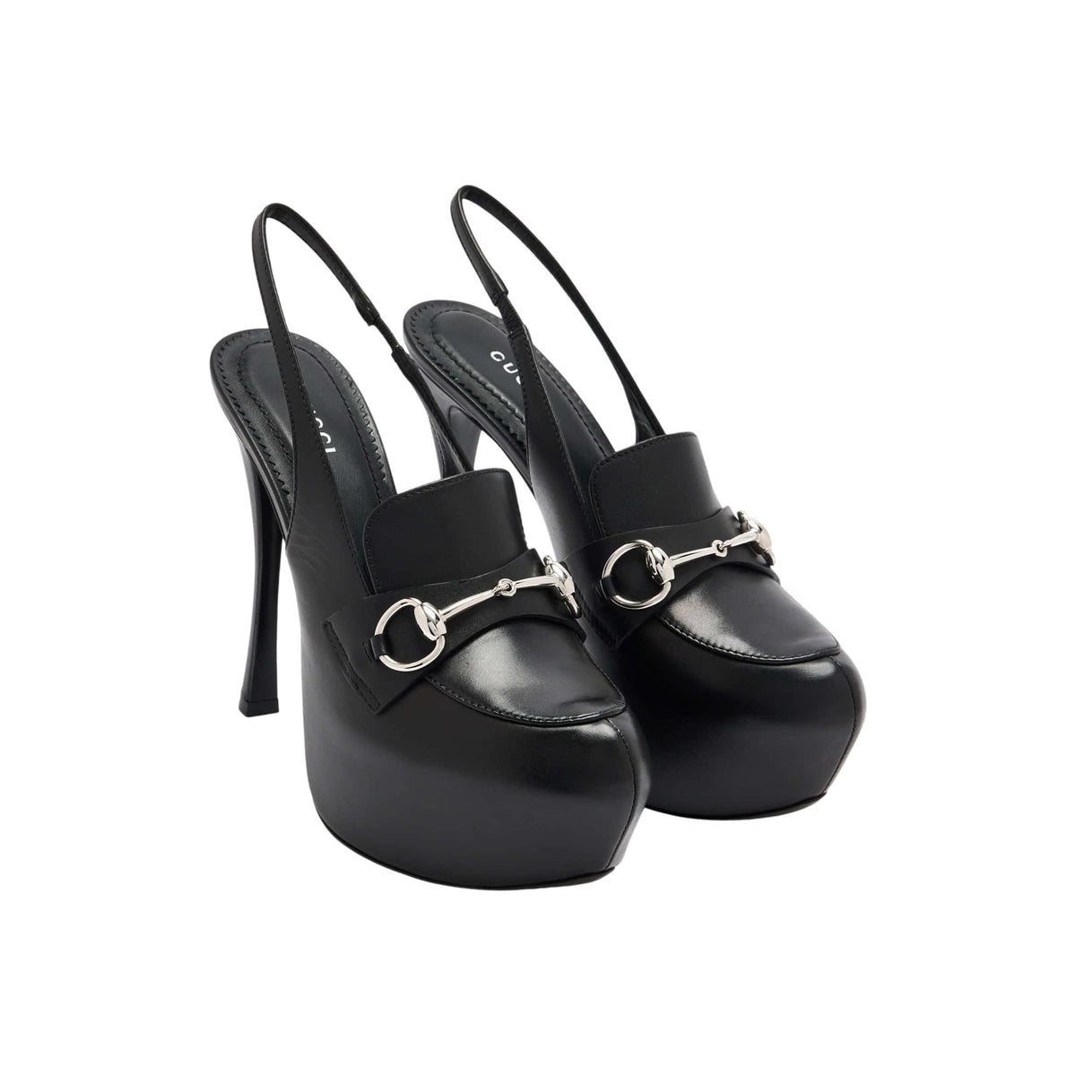 Gucci Womens Platform Slingback With Horsebit