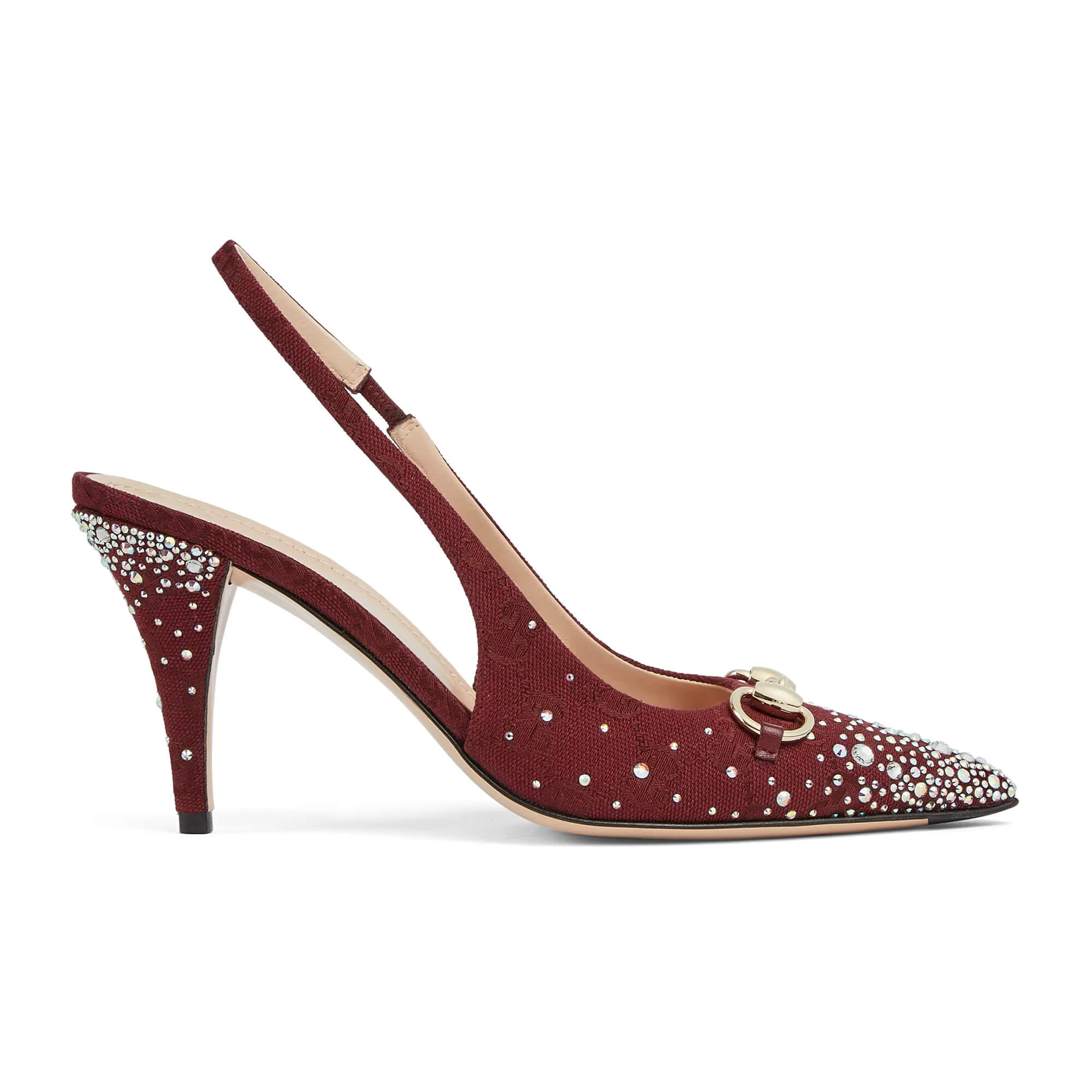 Gucci Women's Slingback Pump With Crystal Horsebit