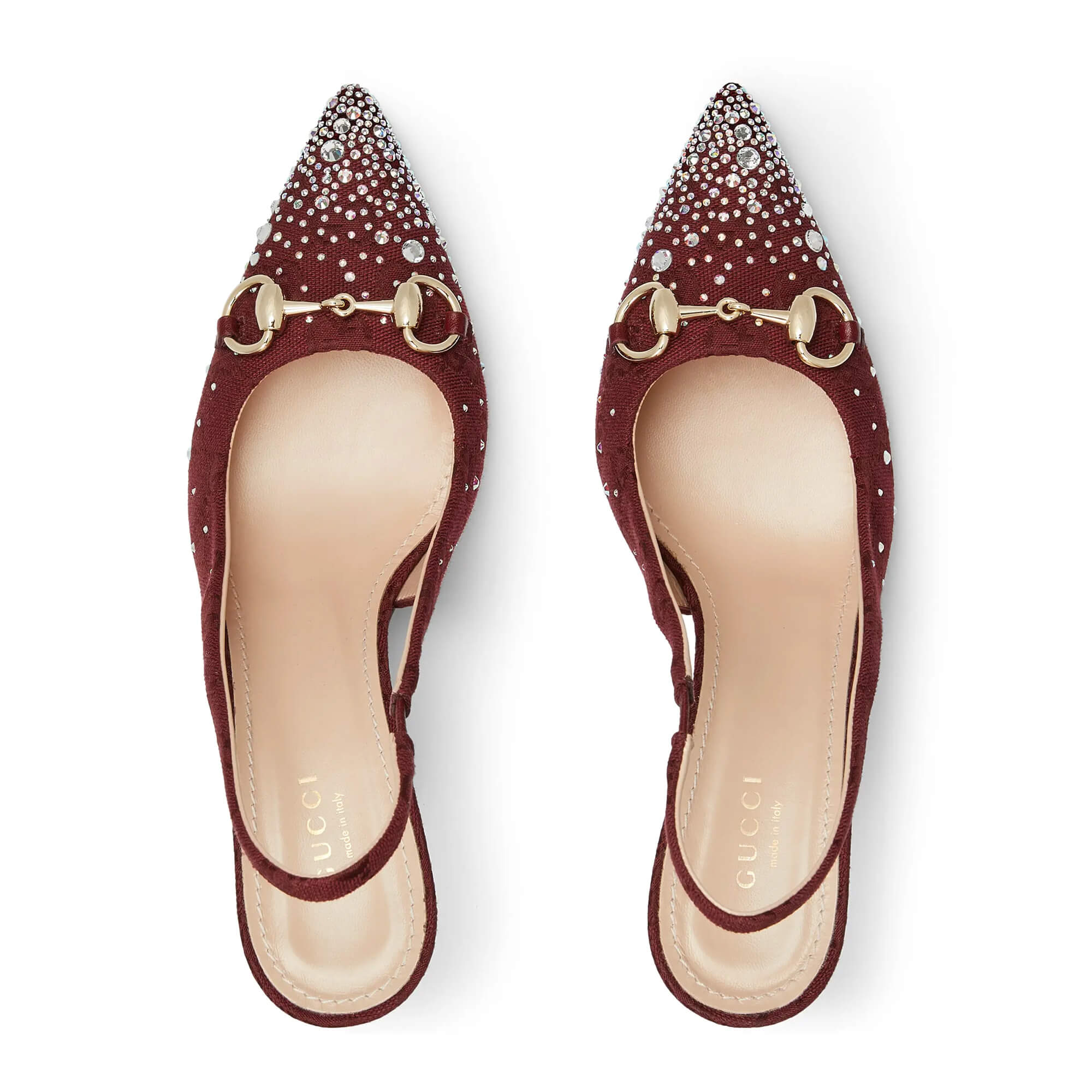 Gucci Women's Slingback Pump With Crystal Horsebit