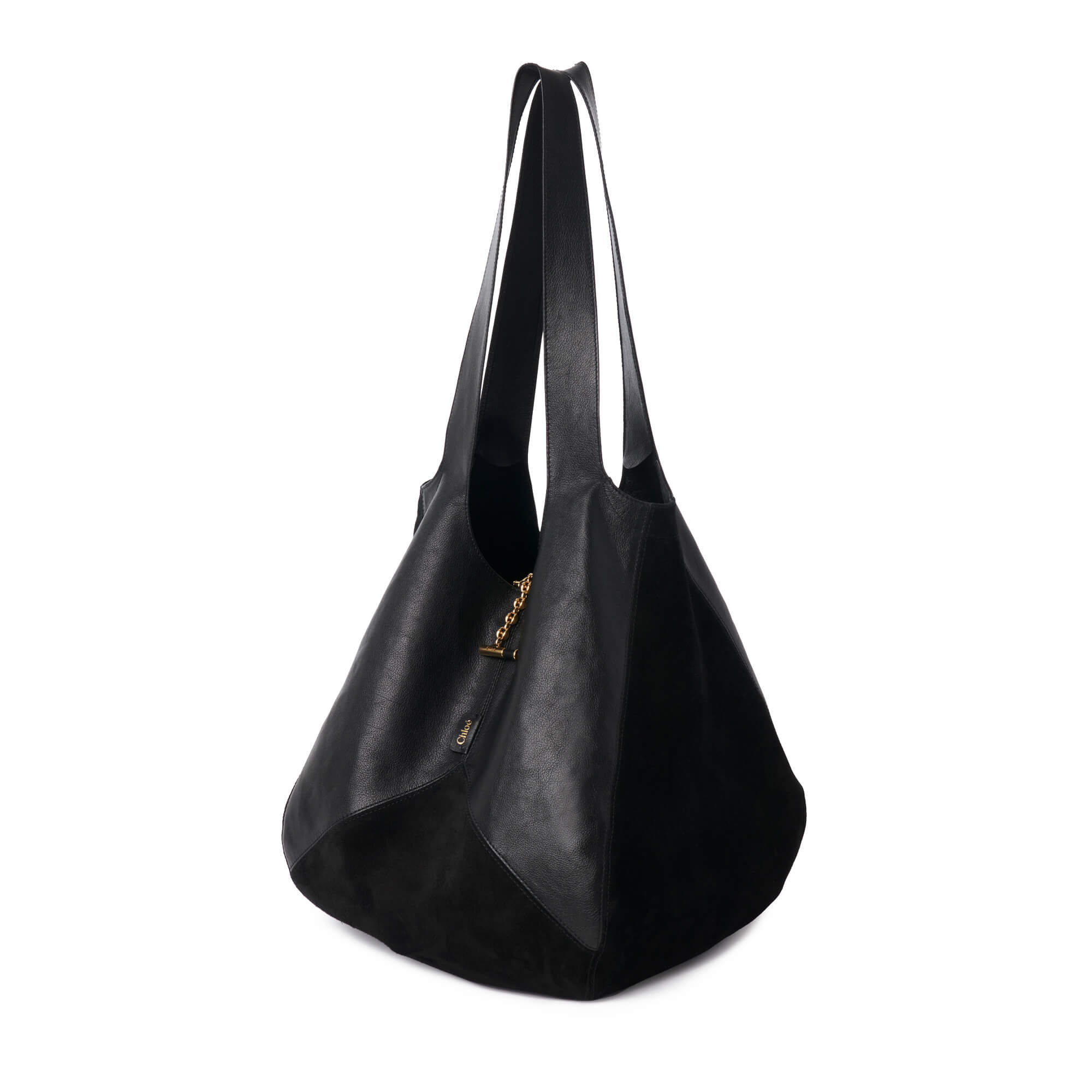 Chloé Balloon Bag In Grained & Suede Leather
