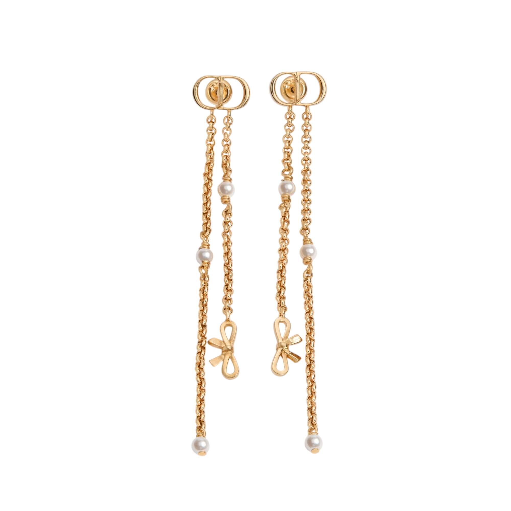 Dior CD Mini Bow Earrings