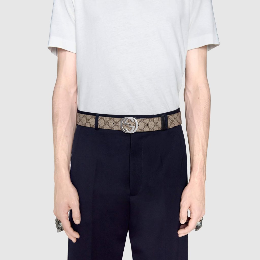 gg supreme belt with g buckle black