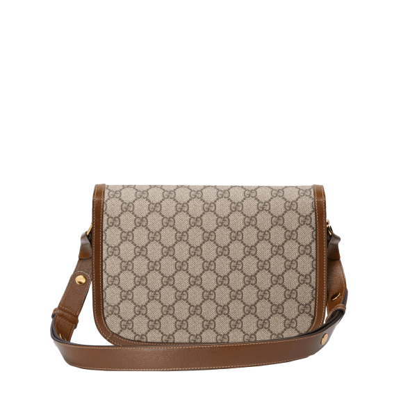 gucci canvas leather shoulder bag