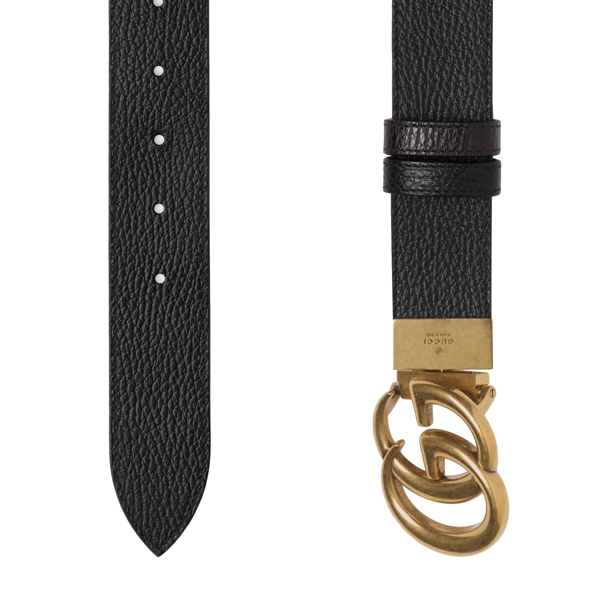 leather belt with g buckle