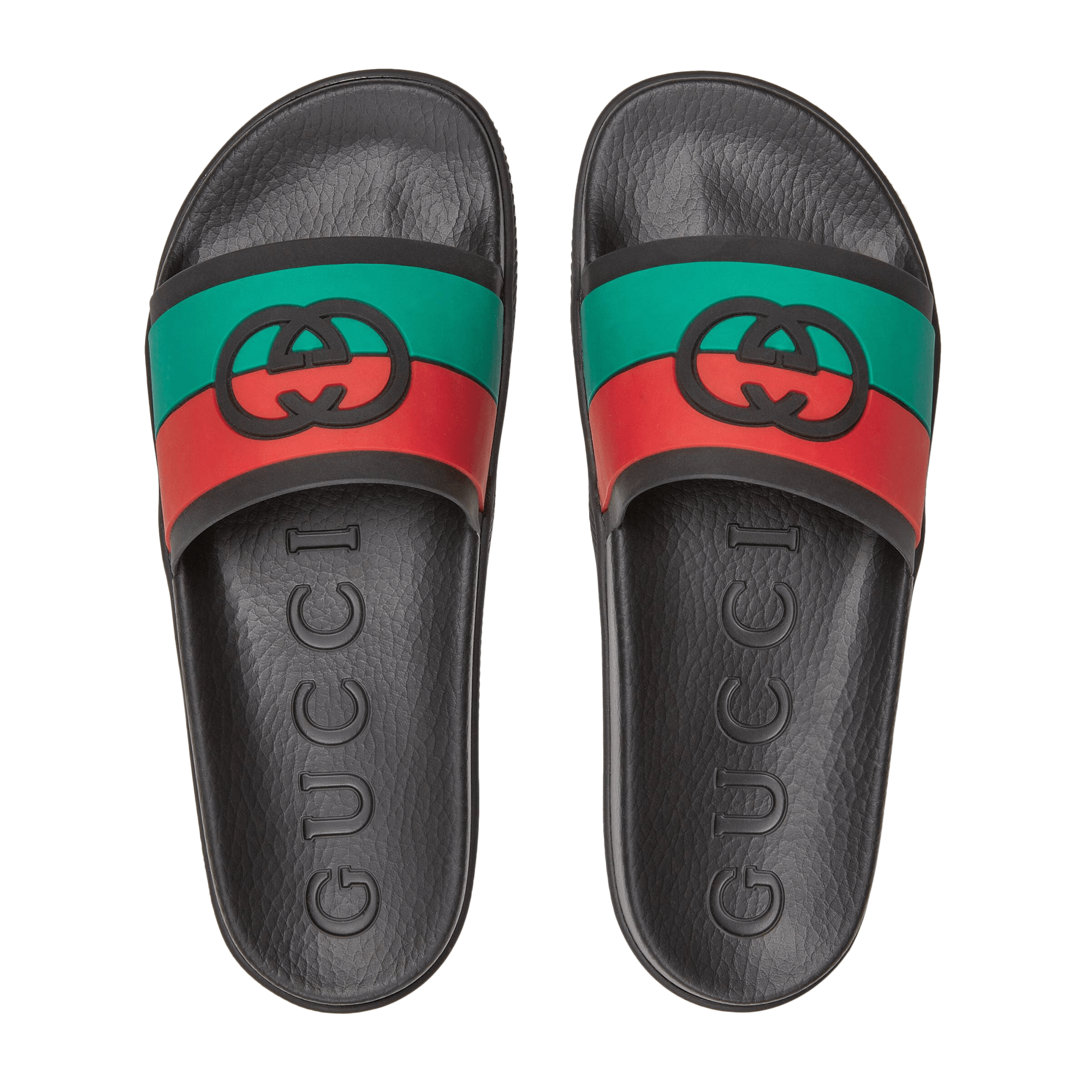 Shop Gucci Slide Sandals With Interlocking G