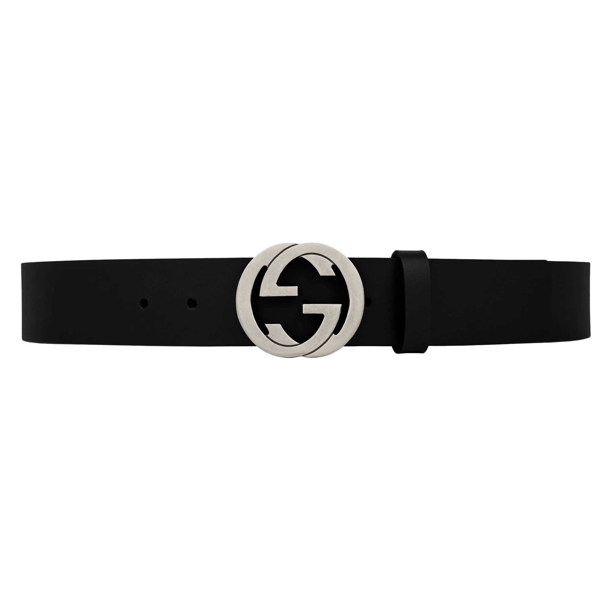 Gucci leather belt clearance with interlocking g buckle