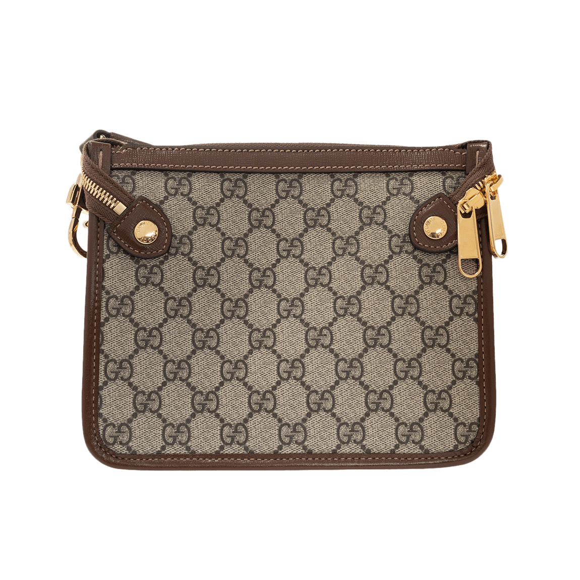 Gucci Messenger Bag With Interlocking G In Beige And Ebony