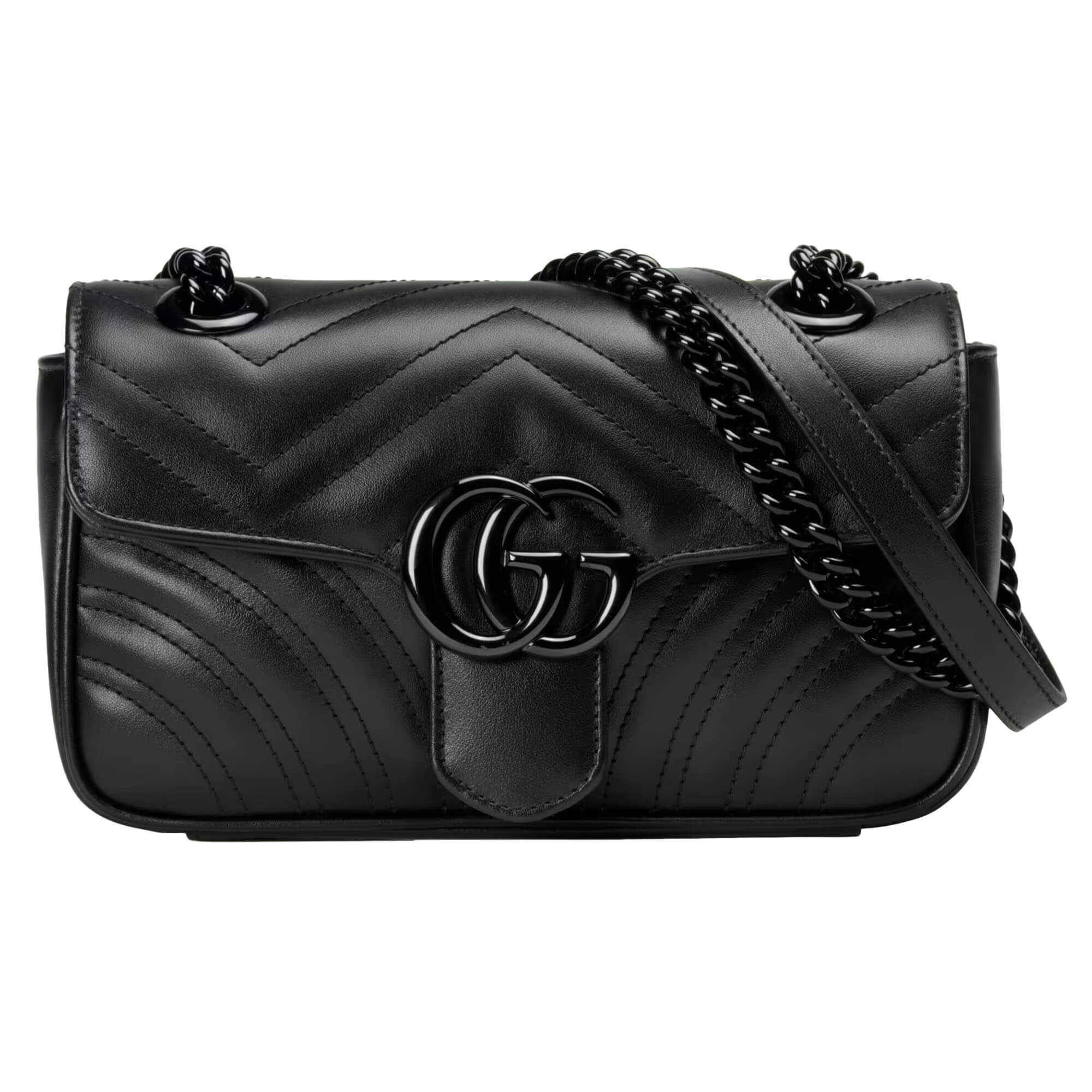 Gg marmont matelassé mini clearance bag black