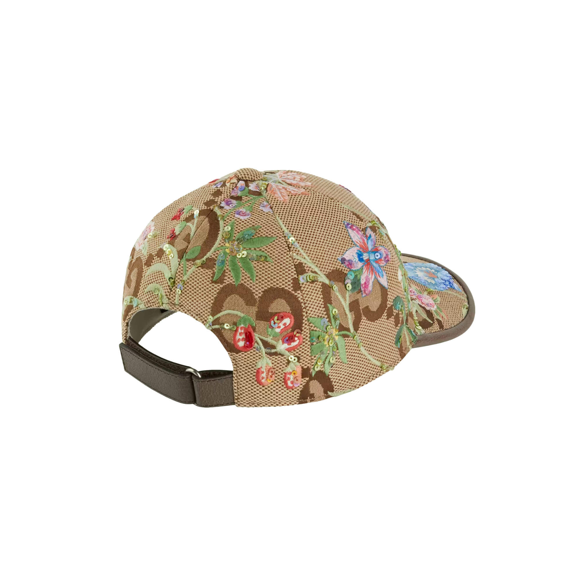 Politisk Psykiatri Født Gucci Jumbo GG Baseball Hat With Floral Embroidery - Enigma Boutique