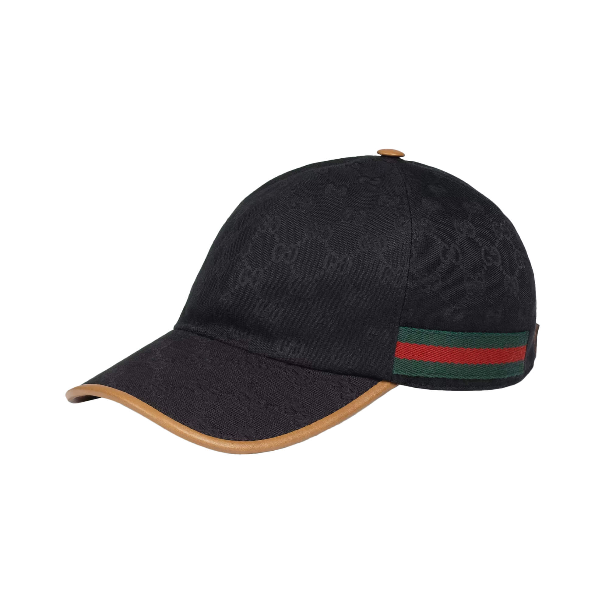 Gucci Original GG Canvas Baseball Hat with Web Black in Canvas - US