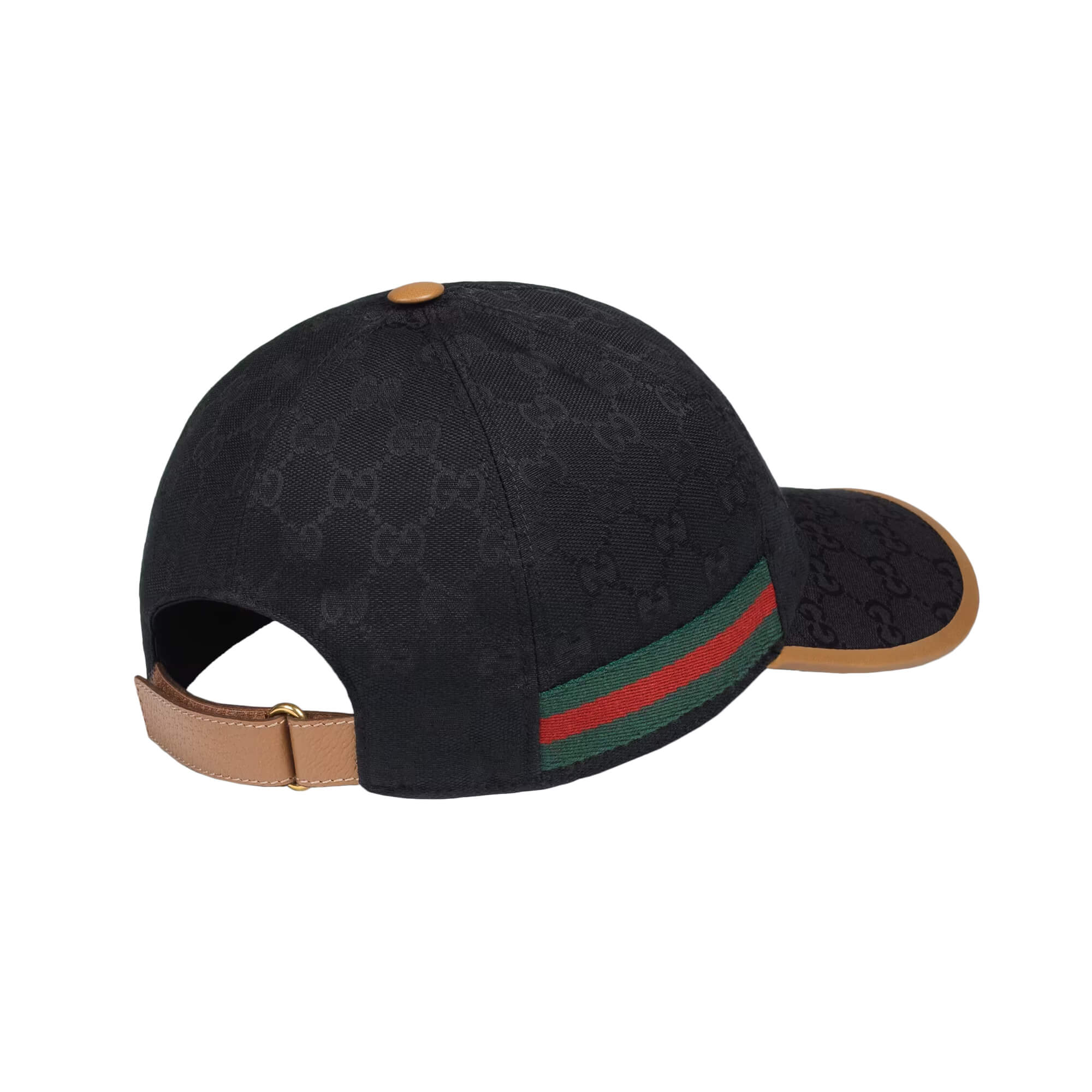 Gucci Original GG Canvas Baseball Hat with Web Black in Canvas - US