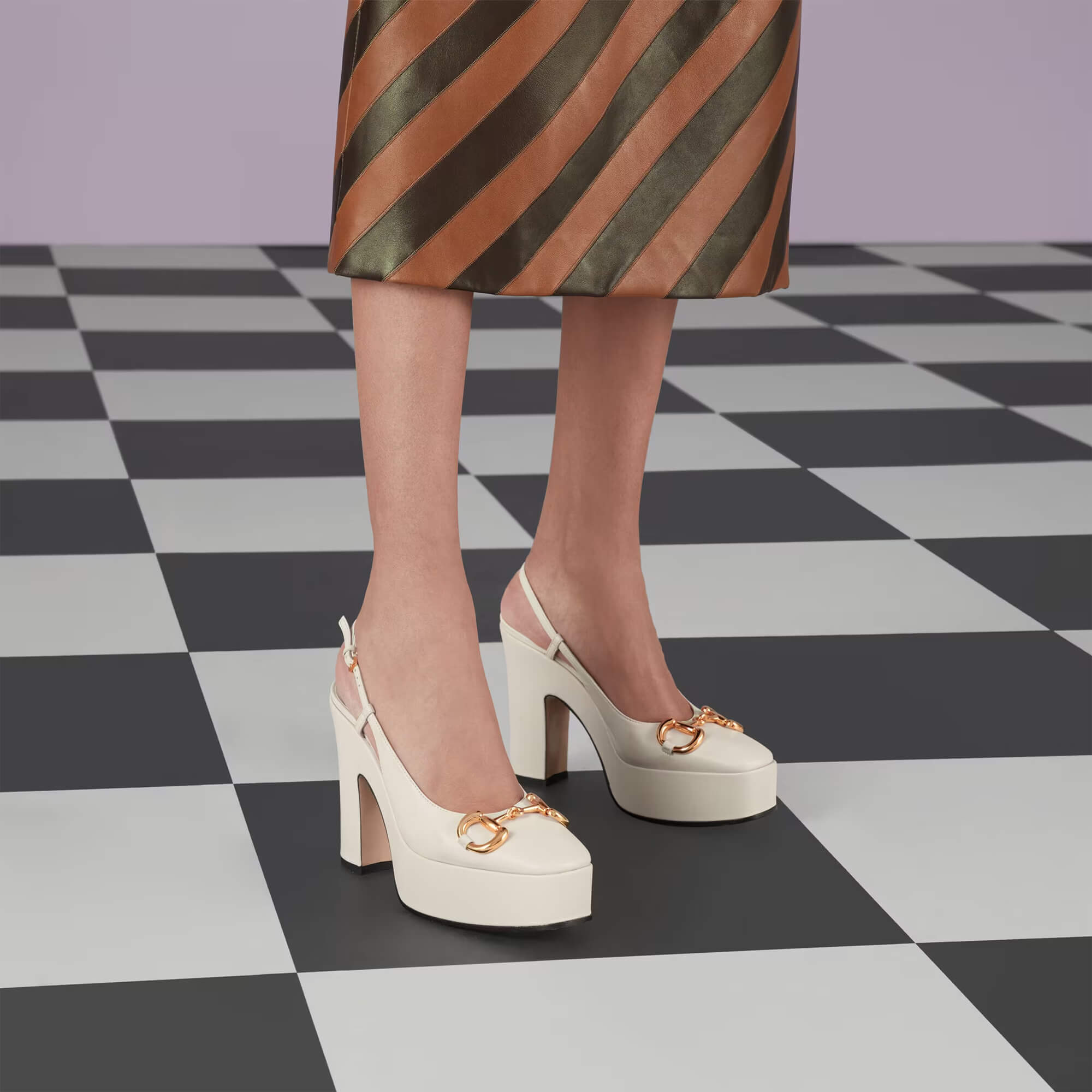 Gucci Marmont Leather GG Block-Heel Sandals | Neiman Marcus