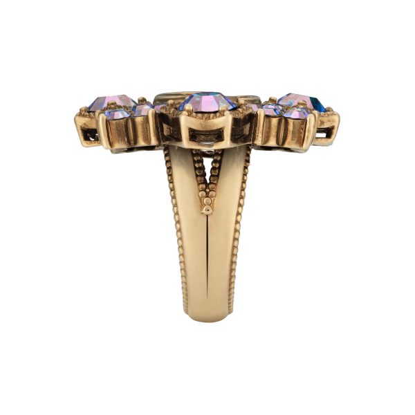 Gucci Double G Crystal Flower Ring at Enigma Boutique