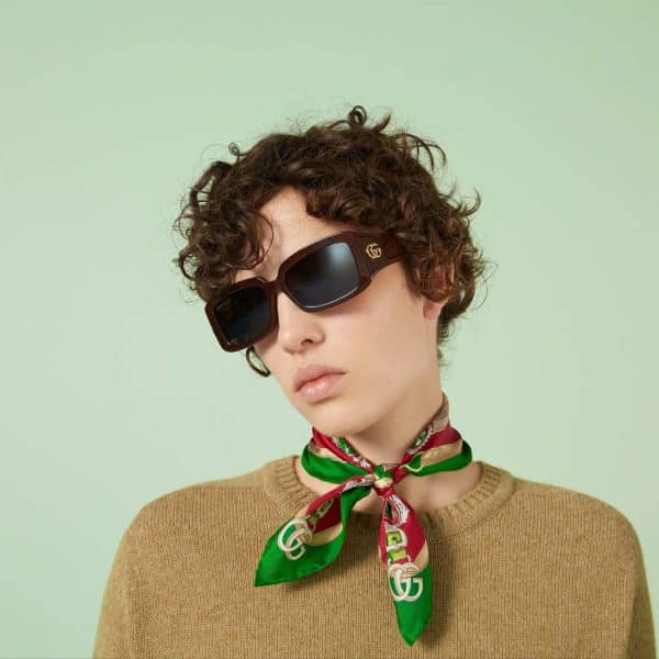 Gucci Rectangular Frame Sunglasses - Image 3