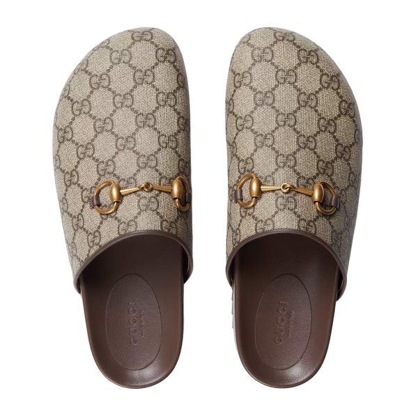 Gucci Women's GG Supreme Horsebit Slipper at Enigma Boutique