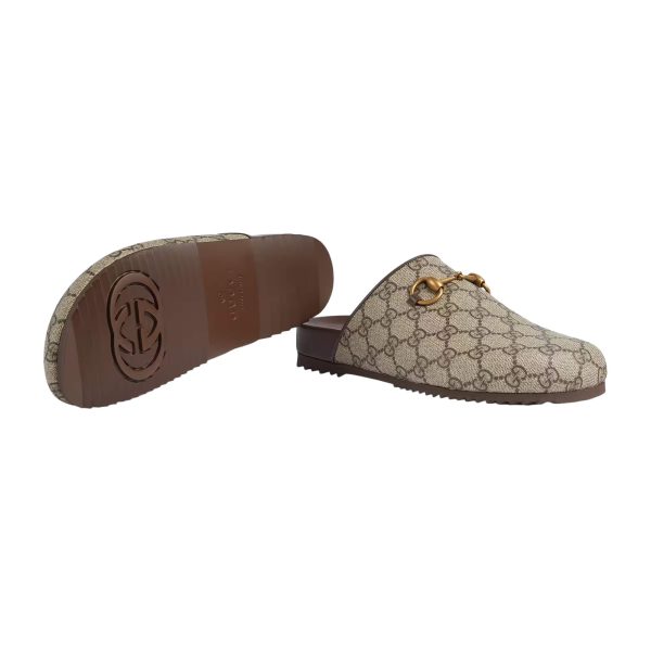 Gucci Women's GG Supreme Horsebit Slipper at Enigma Boutique