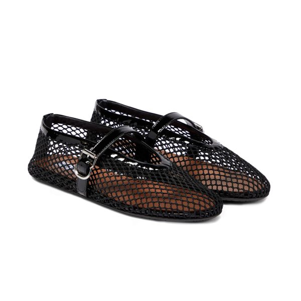 Alaïa Ballet Flats In Fishnet at Enigma Boutique