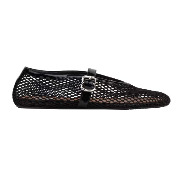 Alaïa Ballet Flats In Fishnet at Enigma Boutique