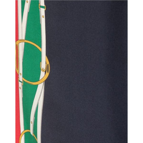 Gucci Horsebit Print Silk Pocket Square - Image 2