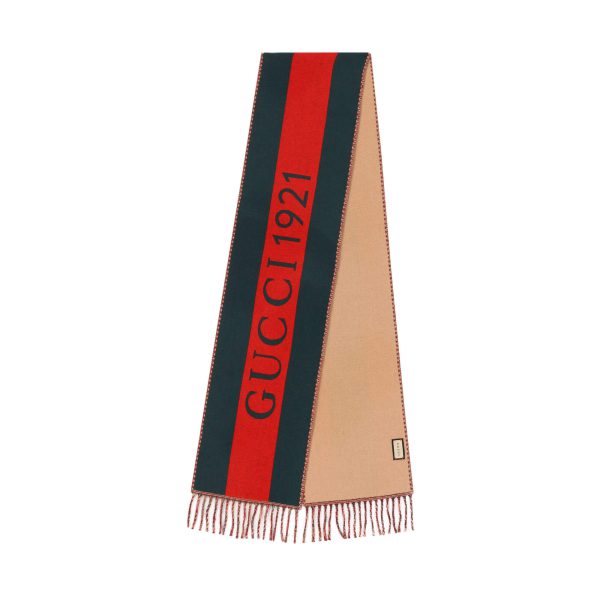 Gucci Web Jacquard Wool Scarf at Enigma Boutique