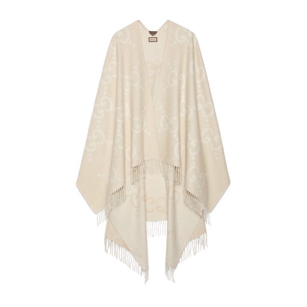 Gucci Reversible Jumbo GG Cashmere Cape