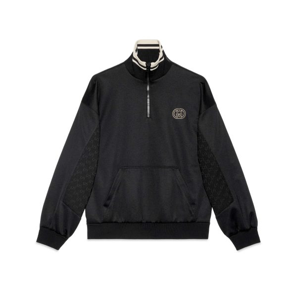 Gucci Technical Jersey Half Zip Jacket