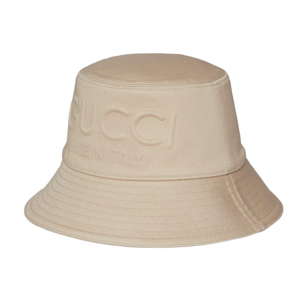 Gucci Embossed Detail Bucket Hat at Enigma Boutique