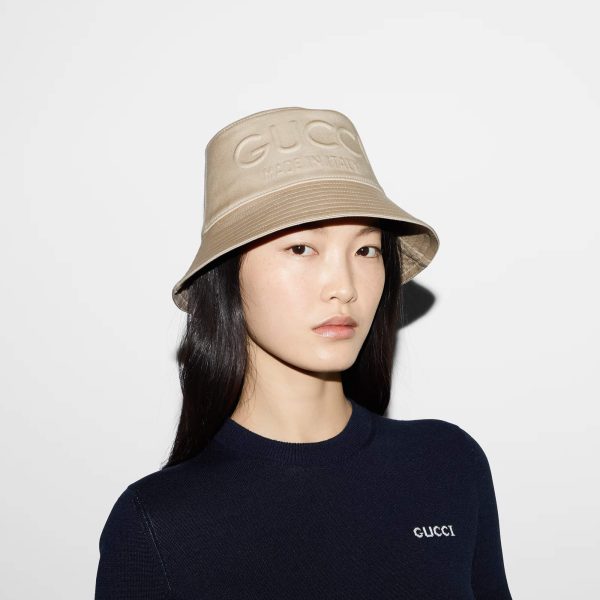 Gucci Embossed Detail Bucket Hat - Image 3