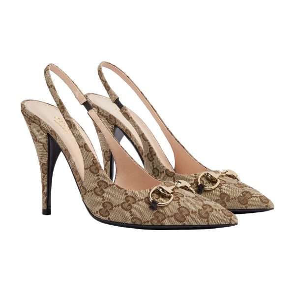 Gucci Women's GG Canvas Slingback Pump at Enigma Boutique