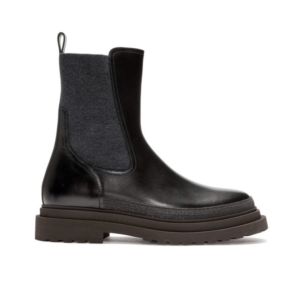 Brunello Cucinelli Women’s Leather Chelsea Boot at Enigma Boutique