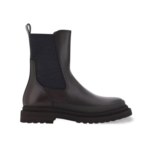 Brunello Cucinelli Women’s Leather Chelsea Boot at Enigma Boutique