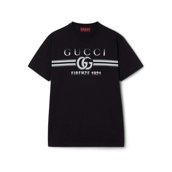 Gucci Cotton Jersey T-shirt With GUCCI Print at Enigma Boutique