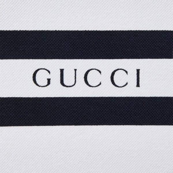 Gucci Cotton Polo Shirt With Gucci Print - Image 5