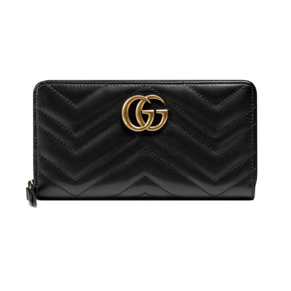 Gucci GG Marmont Matelassé Zip Around Wallet