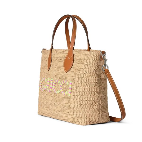 Gucci Small Straw-effect Tote at Enigma Boutique