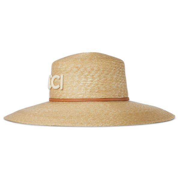 Gucci Wide Brim Straw Hat at Enigma Boutique