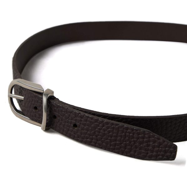 Brunello Cucinelli Grained Leather Belt at Enigma Boutique