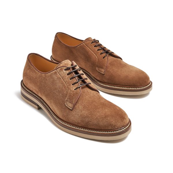 Brunello Cucinelli Men's Suede Derby Shoes at Enigma Boutique