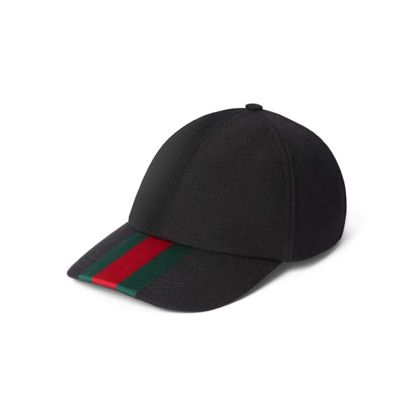 Gucci Canvas Baseball Hat With Web at Enigma Boutique