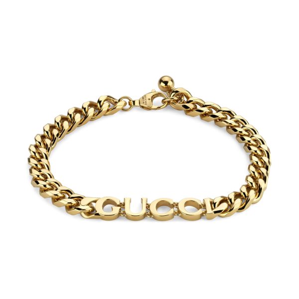 Gucci Chain Bracelet With GUCCI Script at Enigma Boutique