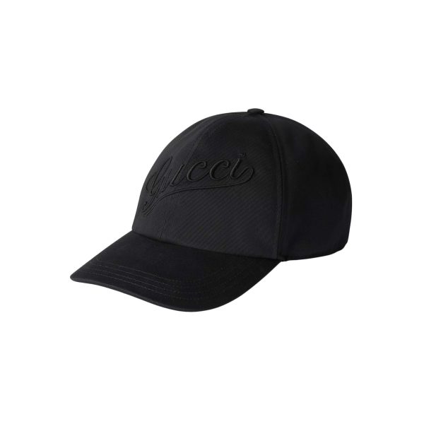 Gucci Cotton Baseball Hat With Embroidery at Enigma Boutique