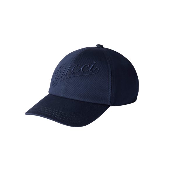 Gucci Cotton Baseball Hat With Embroidery at Enigma Boutique