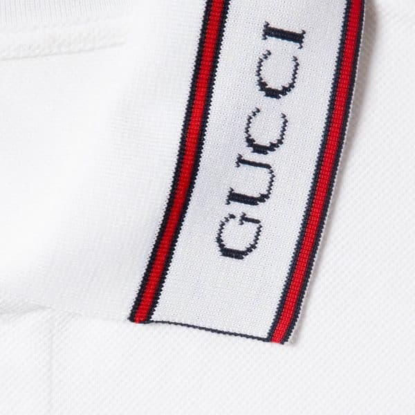 Gucci Cotton Piquet Polo Shirt With Web - Image 5