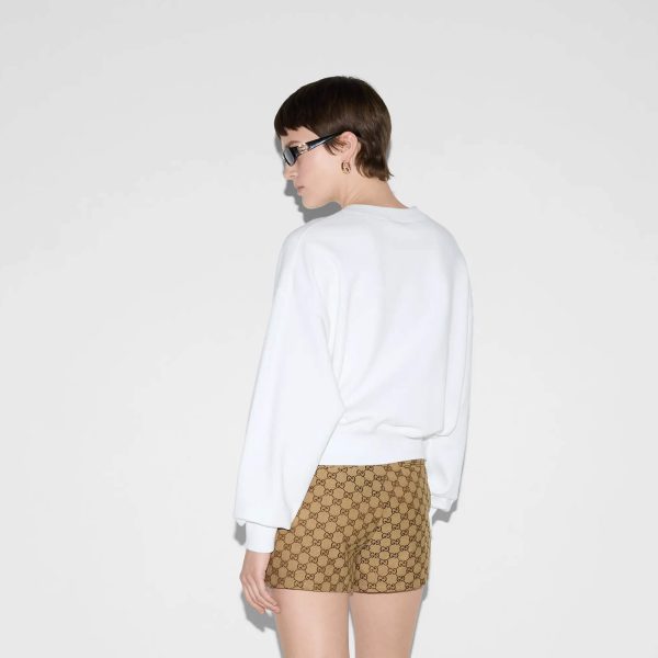 Gucci Cotton Jersey Sweatshirt With GUCCI Print - Image 3