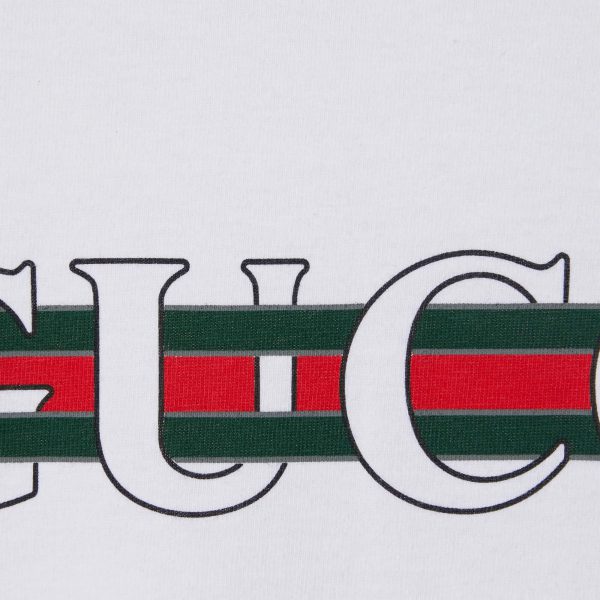 Gucci Cotton Jersey T-shirt With GUCCI Print at Enigma Boutique