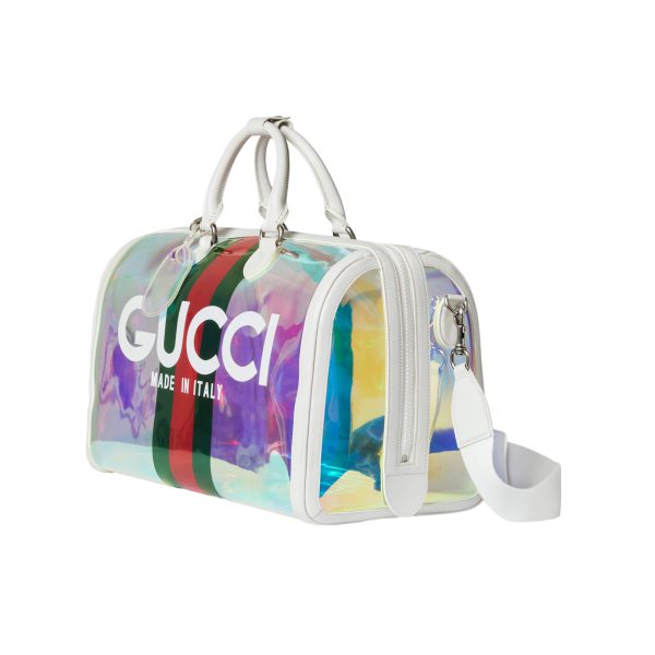 Gucci Medium Transparent Duffle With Web at Enigma Boutique