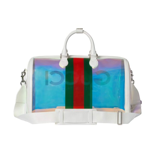 Gucci Medium Transparent Duffle With Web at Enigma Boutique